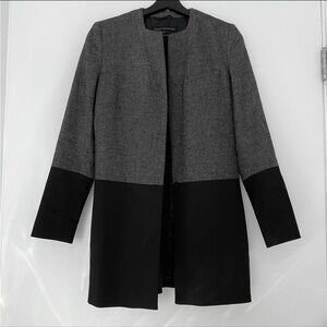 French Connection Zara like Black Grey Color Block Blazer Like Coat Jacket XS